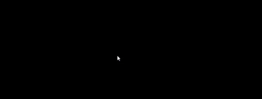 Windows Black Screen Try This First - image of a black or blank Windows screen with a cursor near the center
