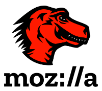 Mozilla old dinosaur logo with wordmark